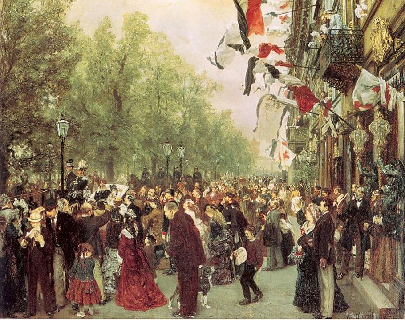 Adolph von Menzel William I Departs for the Front, July 31, 1870 china oil painting image
